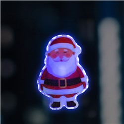 Светодиодная игрушка на липучке «Дед Мороз» 7 × 10 см, батарейки LR44х3, свечение мульти
