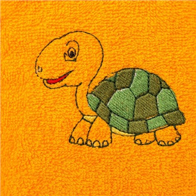 Набор полотенец "Черепаха и рыбка" 30*60 см-2 шт, голубой/оранжевый