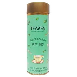 Чай в пирамидках «Мятный лимон» Teazen (1,8 г*15 шт.), Корея Акция
