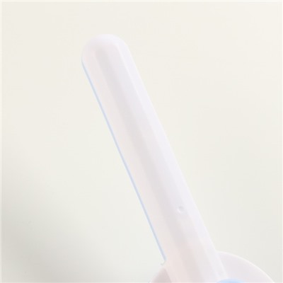 Пуходёрка пластиковая с функцией самоочистки, 7,7 х 19,1 см, голубая