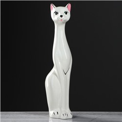 Копилка "Кошка Мурка", белая глазурь, 44 см