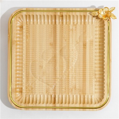 Блюдо для подачи «Сердца», 24,5×24,5 см, бамбук