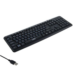 Клавиатура CBR KB 107, проводная, мембранная, 107 клавиш, USB, черный