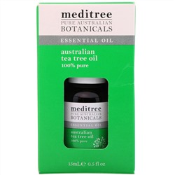 Meditree, Чистые австралийские лекарственные растения, на 100% чистое австралийское масло чайного дерева, 0,5 жидкой унции (15 мл)