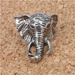 KL021-11 Кольцо Слон, размер 11 (20,5мм), цвет серебр.