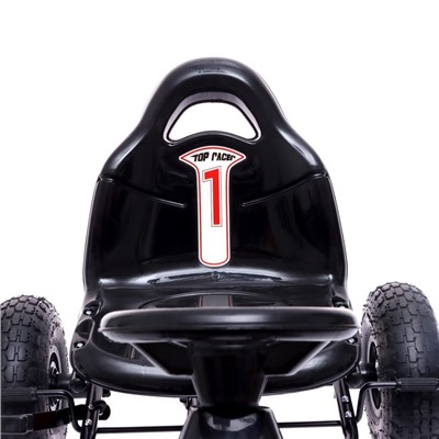Веломобиль RACER, пневматические колеса, цвет чёрный
