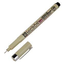 Ручка капиллярная для черчения Sakura Pigma Micron 003 линер 0.15 мм, черный