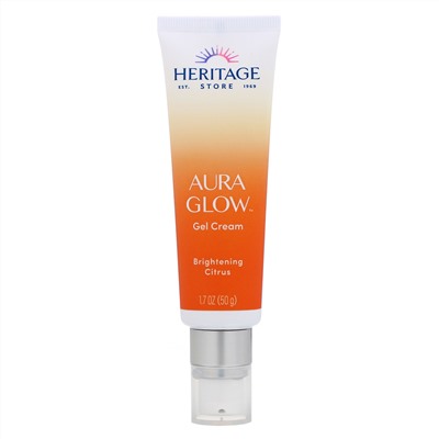 Heritage Store, Aura Glow Gel Cream, Brightening Citrus, 1.7 oz (50 g)