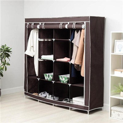 Шкаф для одежды, 164×42×165 см, цвет коричневый