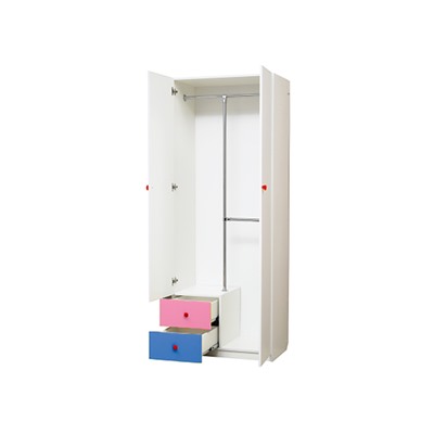 Шкаф с фотопечатью «Совята 2.2», 800 × 490 × 2100 мм, цвет белый/синий/ярко-розовый