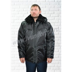 Куртка зимняя мужская "Авиатор" (черная) оптом