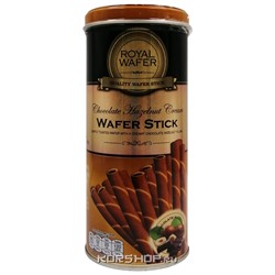 Вафельные трубочки с шоколадно-ореховым вкусом Royal Wafer VFoods, Таиланд, 125 г