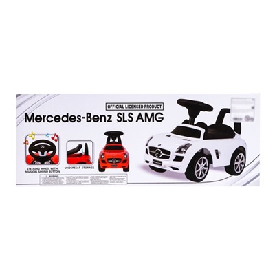 Толокар Mercedes-Benz SLS AMG, звуковые эффекты, цвет белый