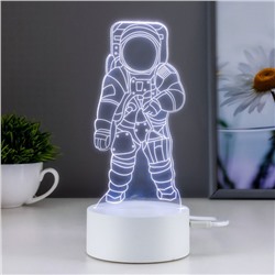 Светильник сенсорный "Космонавт" LED 7 USB/от батареек белый 21х9,5*9,5 см