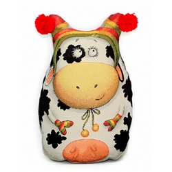 Корова Милка - гобеленовая подушка-игрушка