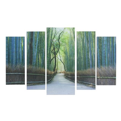 Модульная картина "Бамбуковый лес" 20*50 - 2 части, 20*60 2 части, 30*70 - 1 часть,  70*120   334552