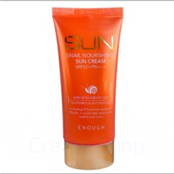 ENOUGH Солнцезащитный крем с муцином улитки Snail nourishing sun cream 50гр (мятая коробка)