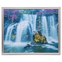 Картина "Водопад в цветах" 43х53 см