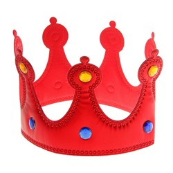 Корона «Королева», красная, со стразами