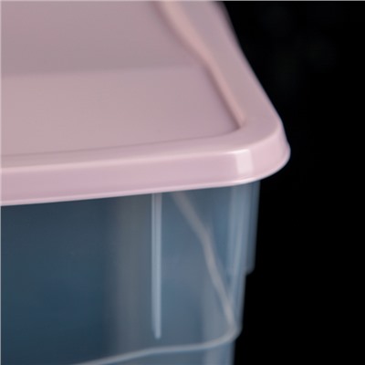 Ящик для хранения с крышкой «Кристалл», 34 л, 39×31×33 см, цвет МИКС