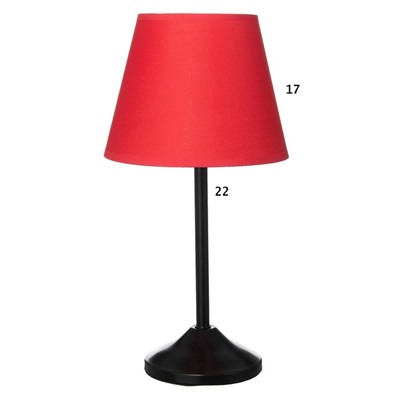 Лампа настольная "Элеонора" 1х15Вт Е27 черный/красный 22х22х42см