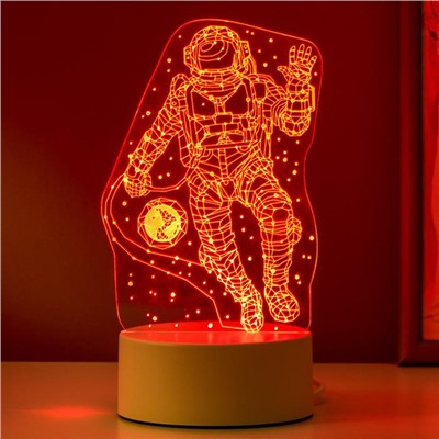 Светильник "Космонавт" LED RGB от сети 9,5х10х21 см
