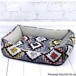 Лежак для собак "Дюна" прямоугольный, размер 60х50х18 см