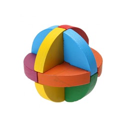 Деревянная головоломка Colored hole ball