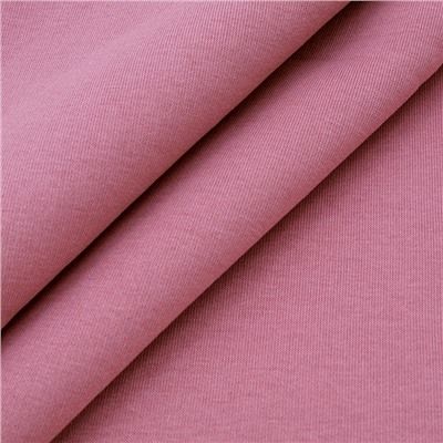 Ткань на отрез футер 3-х нитка компакт пенье начес цвет светло-розовый