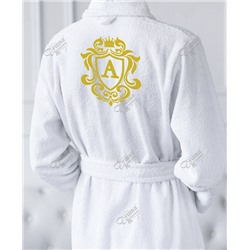 Именные халат с вышивкой "фамильный герб 3"