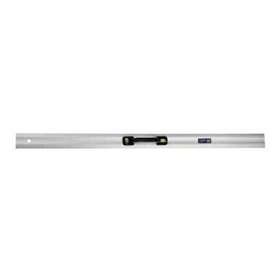 Линейка-уровень ТУНДРА, металлическая, пластиковая ручка, 2 глазка, 1000 мм