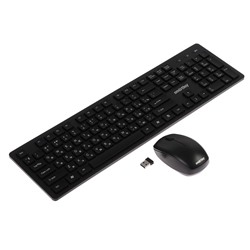 Комплект клавиатура и мышь Smartbuy ONE 120333AG, беспроводной, мембранный, 1000 dpi,черный