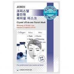Junico Маска тканевая c коллагеном Junico Crystal All-in-one Facial Mask Collagen 25гр