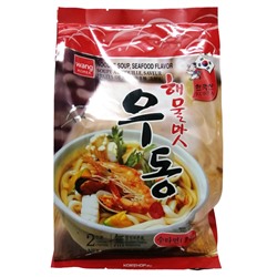 Лапша б/п Удон со вкусом морепродуктов Wang, Корея, 424 г