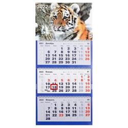 Календарь квартальный, трио "Символ года - 83" 2022 год, 31 х 69 см