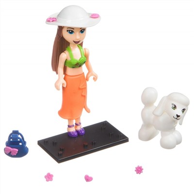 Набор игровой Bondibon куколка «OLY» с домашним питомцем и аксессуары, розовый чемодан, BLISTER