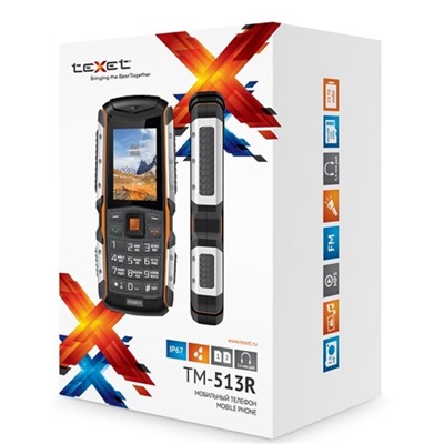 Мобильный телефон Texet TM-513R, серый
