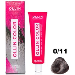 Перманентная крем-краска для волос  COLOR   0/11 Ollin 100 мл
