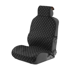 Накидка на переднее сиденье, лен, размер 55 х 150 см, черный