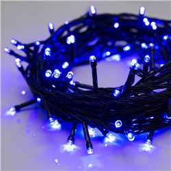 Гирлянда "Нить", 10 м, LED-100-220V, 8 режимов, свечение синее