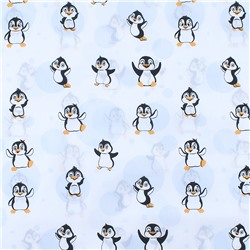 Отрез 150х150 Бязь плательная 150 см 447 Веселый пингвин