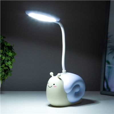 Лампа настольная "Улитка" LED 1 режим 4,2Вт USB синий 8,5х13х29 см