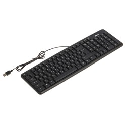 Клавиатура Ritmix RKB-103, проводная, мембранная, USB, кабель 1.3м, черная