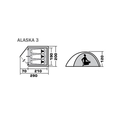 Палатка Jungle Camp Alaska 3 (70858)