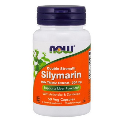 Силимарин (расторопша) Silymarin Milk Thistle 300 мг. Now 50 капс.