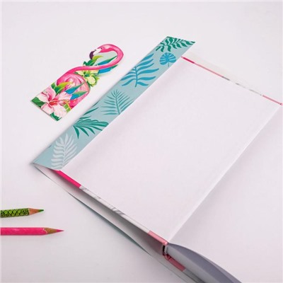 Обложка для книги с закладкой «Фламинго», 43 × 24 см