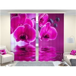 Фотошторы люкс Розовая орхидея