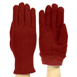 Трикотажные женские перчатки без узора