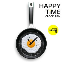 Часы "Сковорода" настенные желтые