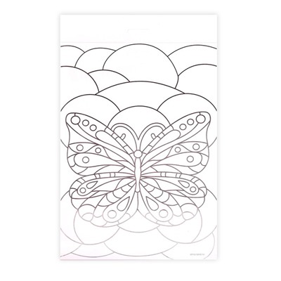 Набор для творчества. Аппликация пайетками с клеевым слоем «Бабочка» 21 × 30 см